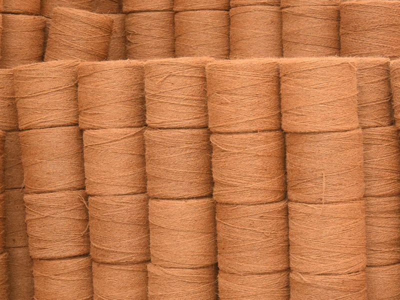 Coir 2 ply yarn spooling